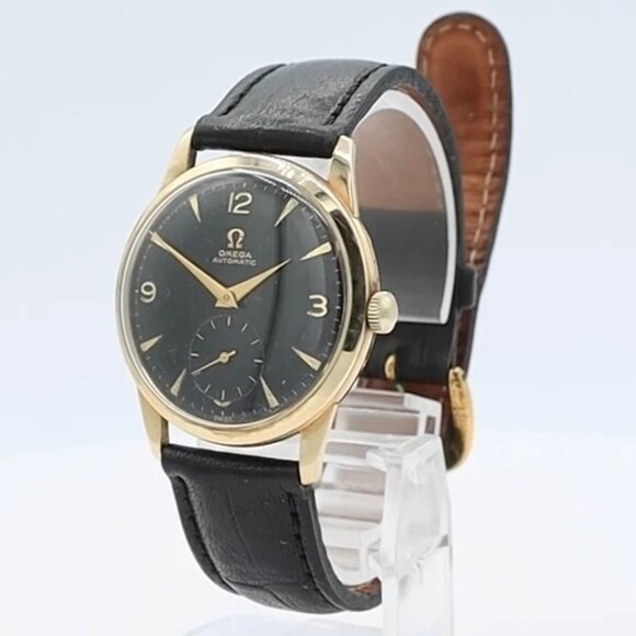 Vintage Omega F-6262 Men's Bumper Automatic Wristwatch 344 Swiss 10k GF - Picture 1 of 8